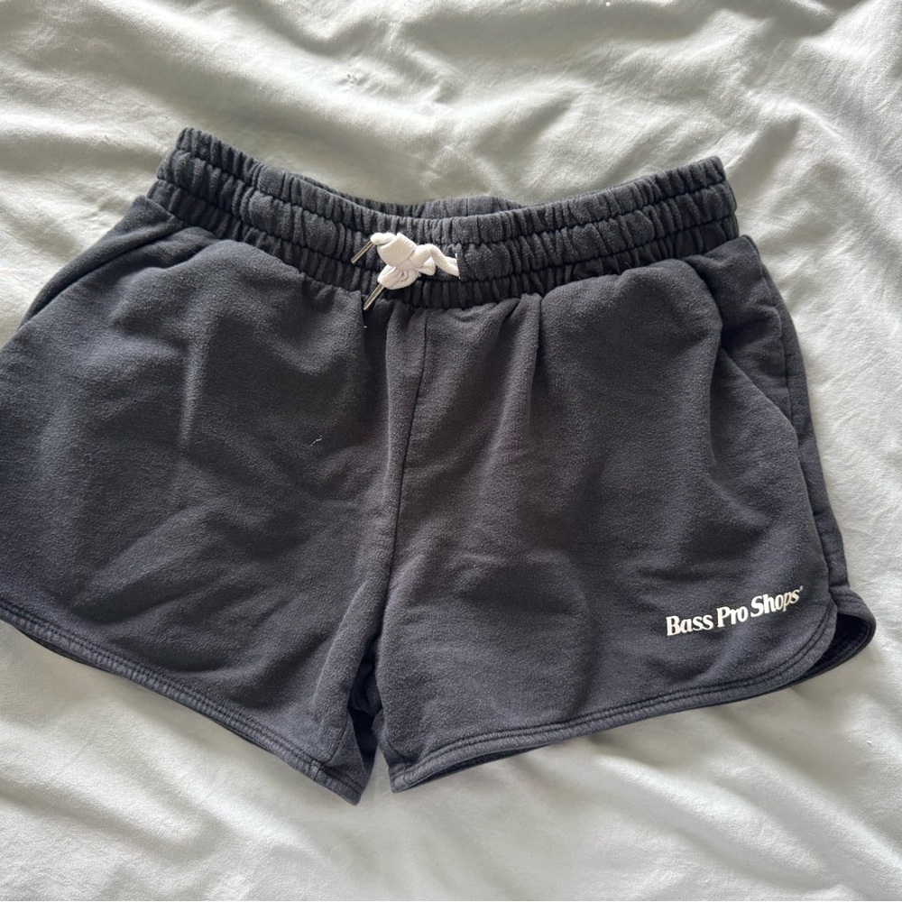 Bass Pro Shops Black Athletic Shorts with Elastic Waistband